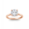 1.5 Ct Round CZ Hidden Halo Engagement Ring