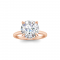 4 Ct Round Moissanite & .10 Ct Diamond Hidden Halo Engagement Ring
