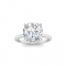 4 Ct Round Moissanite & .10 Ct Diamond Hidden Halo Engagement Ring