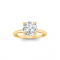 1.5 Ct Round CZ Hidden Halo Engagement Ring