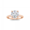2 Ct Round Moissanite & .11 ctw Diamond Hidden Halo Engagement Ring