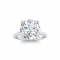 4 Ct Round Moissanite & .21 Ctw Diamond Hidden Halo Engagement Ring