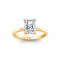 1.6 Ctw Radiant Lab Diamond Hidden Halo Engagement Ring