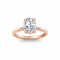 2 Ct Oval CZ Hidden Halo Engagement Ring