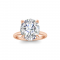 4 Ct Oval Moissanite & .10 Ct Diamond Hidden Halo Engagement Ring