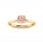 1 Ct Round Morganite Solitaire Ring