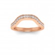 .32  Ctw Diamond Wide Curved Wedding Ring