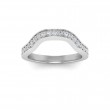 .32  Ctw Colorless Lab Diamond Wide Curved Wedding Ring