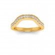 .32  Ctw Diamond Wide Curved Wedding Ring