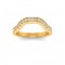 .32  Ctw Diamond Wide Curved Wedding Ring
