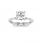 2.11 Ctw Cushion CZ Secret Halo Engagement Ring