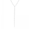 Silver Disc Chain Y Necklace