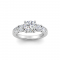 2.42 Ctw Round Moissanite Five Stone Engagement Ring