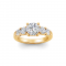 2.42 Ctw Round Moissanite Five Stone Engagement Ring