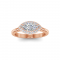 .62 Ctw Marquise CZ East West Halo Engagement Ring