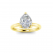 2.18 Ctw Pear CZ Hidden Halo Engagement Ring