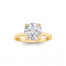 3 Ct Round Moissanite & .06 Ctw Diamond Hidden Halo Engagement Ring
