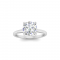1.5 Ct Round Moissanite & .10 Ctw Diamond Hidden Halo Engagement Ring