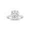2 Ct Round Moissanite & .11 ctw Diamond Hidden Halo Engagement Ring