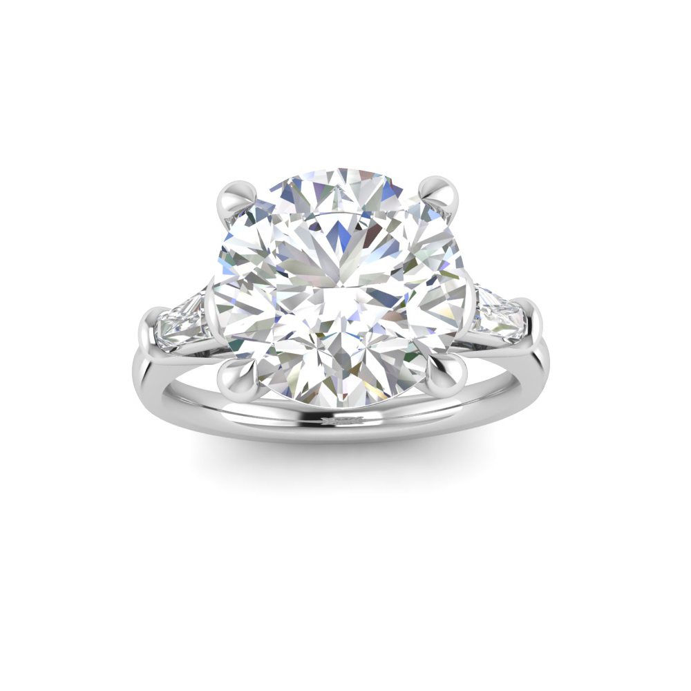 Three Stone Diamond Engagement Rings | 3 Stone Moissanite Rings