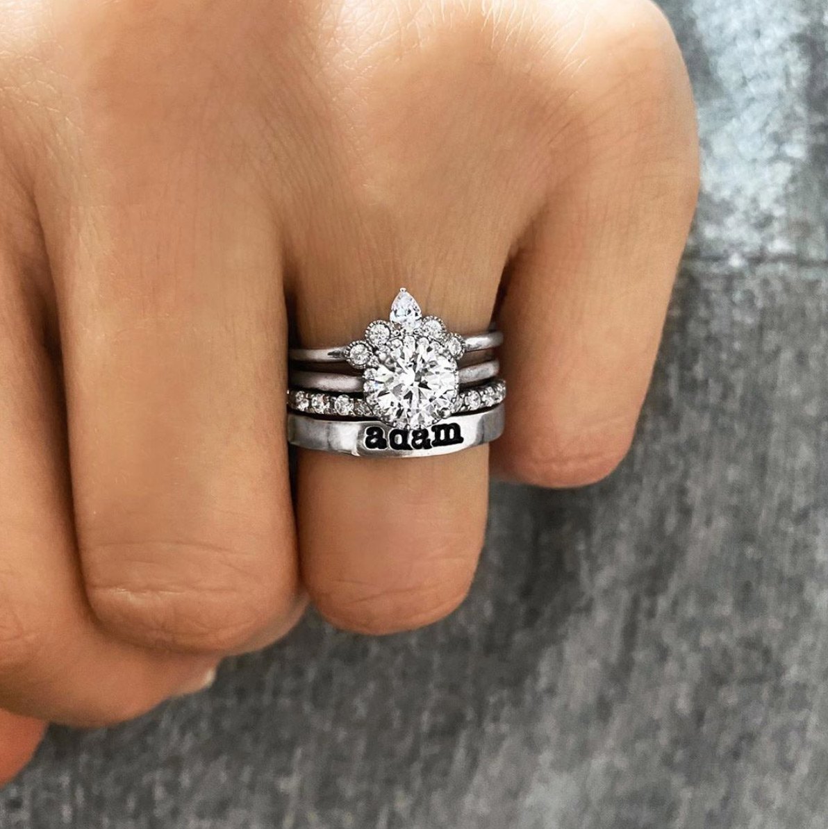 Slate and tell stackable rings deals
