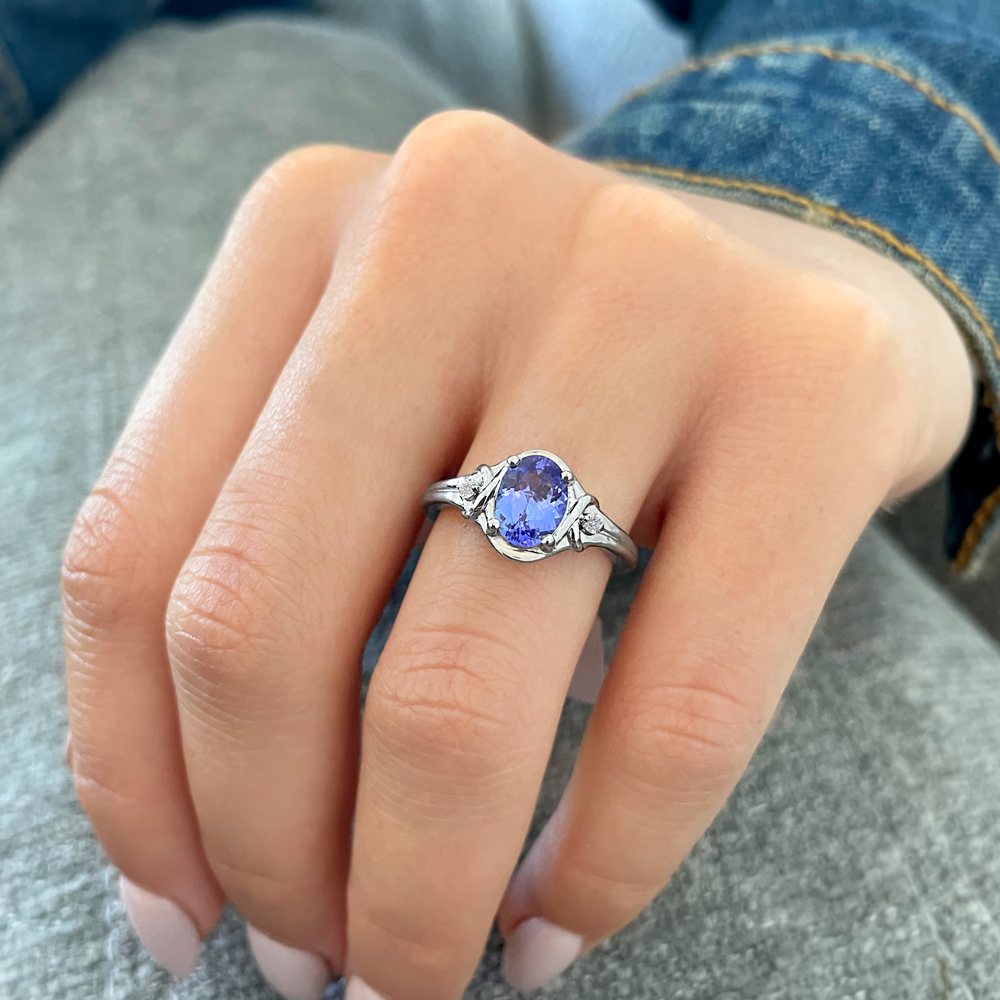 Vintage tanzanite ring sale