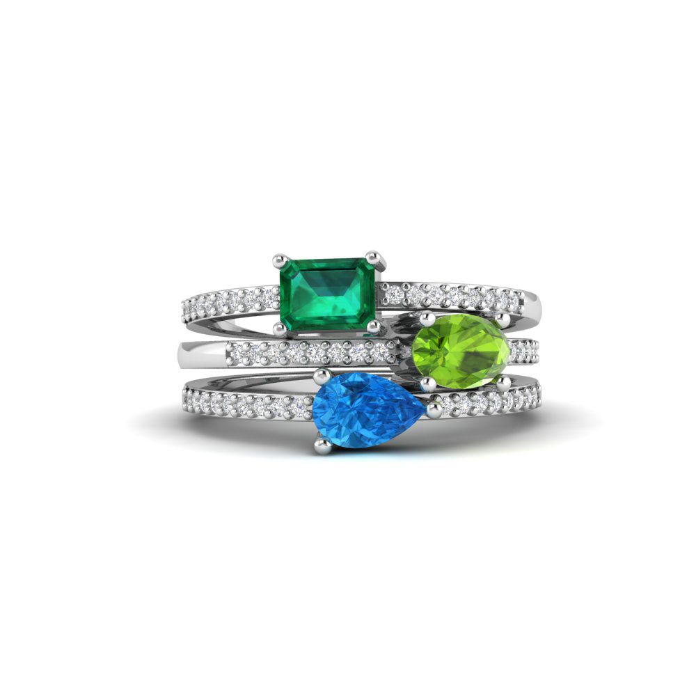thumbnail image 2 of March X June Toi Et Moi Birthstone RING; & Co. White Gold / 5.5 2 of 12