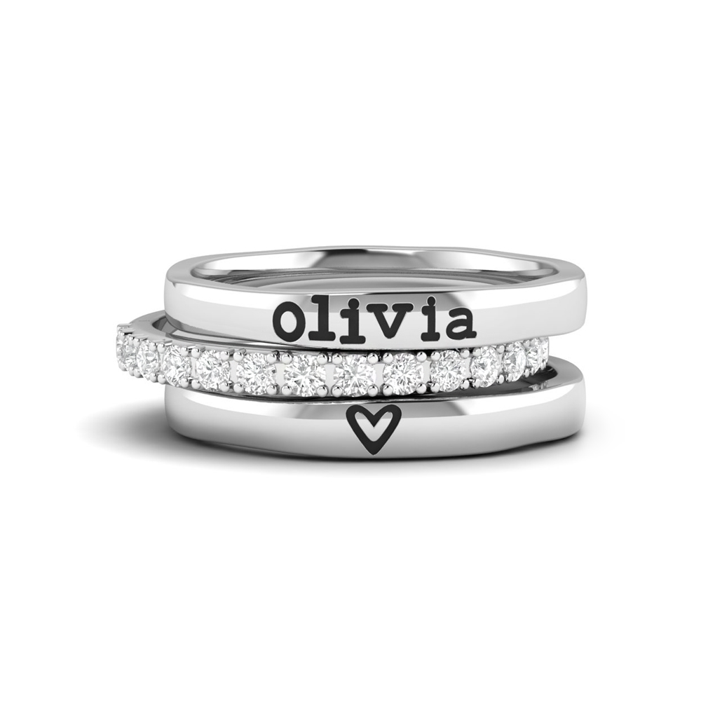 Love You Diamond Ring Stack RBNH02610LWG