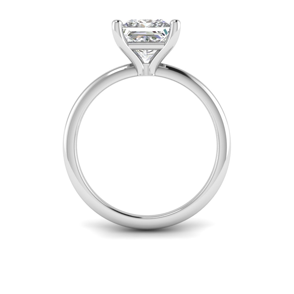 2 Ct Princess Moissanite Solitaire Engagement Ring
