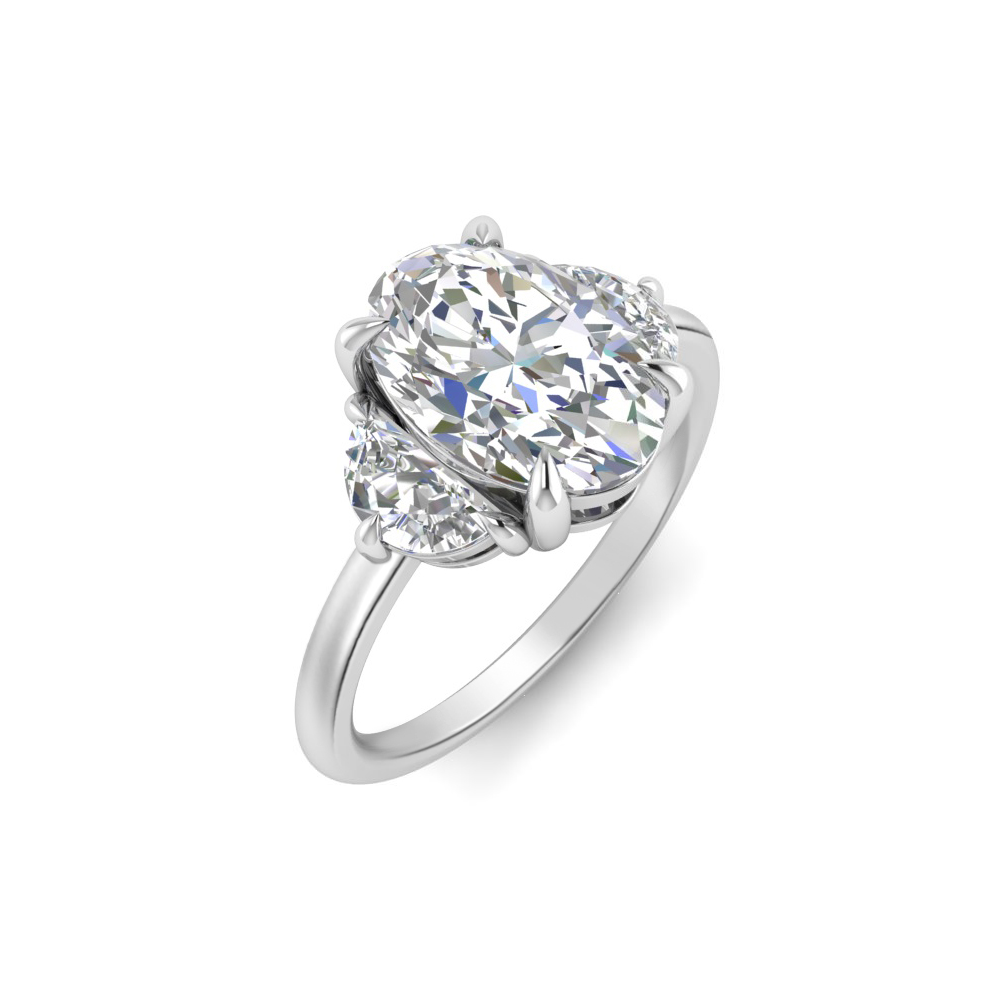 4 93 Ctw Oval Moissanite Half Moon Three Stone Ring 4-93-ctw-oval-moissanite-half-moon-three-stone-ring